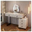 Table de maquillage moderne avec tiroirs de rangement et armoire d'appoint