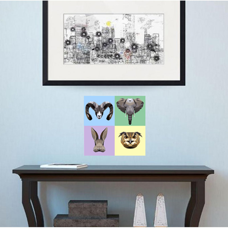 Animals Wall Decal, 10" H x 10" W