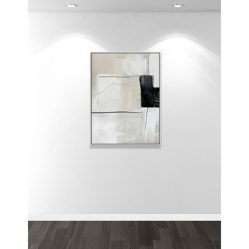 «Neutral Balance I Print» par Lazar Studio, L 31,5 po x H 41,5 po, Toile avec cadre, Flotteur blanc