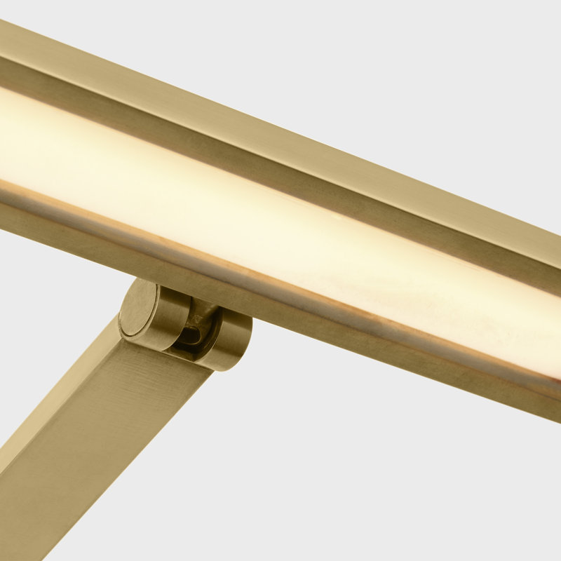 Botto LED Wall Mounted, 1.4" H x 18" W x 9.6" D, Hand-Rubbed Antique Brass
