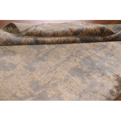 Handmade Abstract Oriental Area Rug 5x8