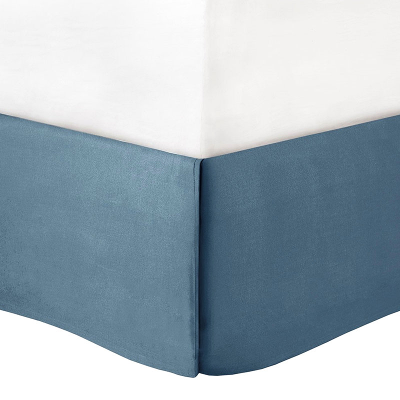 Édredon réversible en coton grand bleu 8 pièces - Style, imprimé médaillon, réversible lavable à la machine, motif géométrique, jupe de lit de couleur unie,
