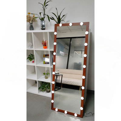 Hollywood Full Length Mirror With Lights Full Body Vanity Mirror With 3 Color Modes Wall Lighted Standing Floor Mirror For Dressing Room Bedroom Hotel Touch Control