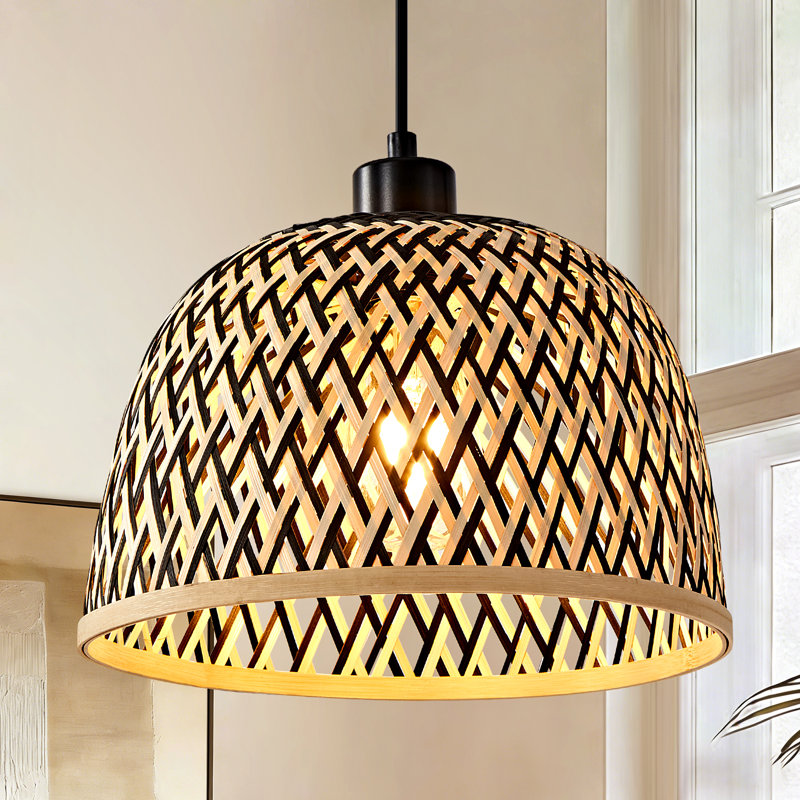 18cm H Bamboo Dome Pendant Shade ( Uno )