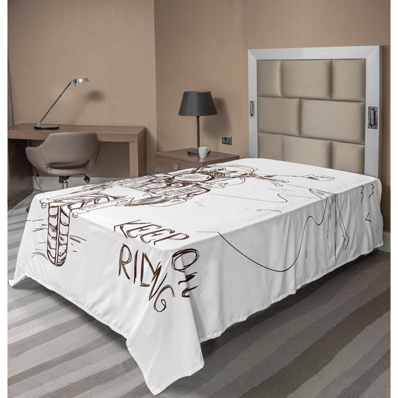 Drap-housse Ambesonne, Drap plat pour lit simple TG