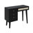 Retro Style Wooden Makeup Vanity Set With Charging Plug & USB Ports And Cushioned Stool-48145209