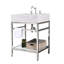 Meuble-lavabo de 24 po en marbre de Carrare naturel avec lavabo, structure en acier inoxydable argenté et tablette en verre-1572645743-1556390636