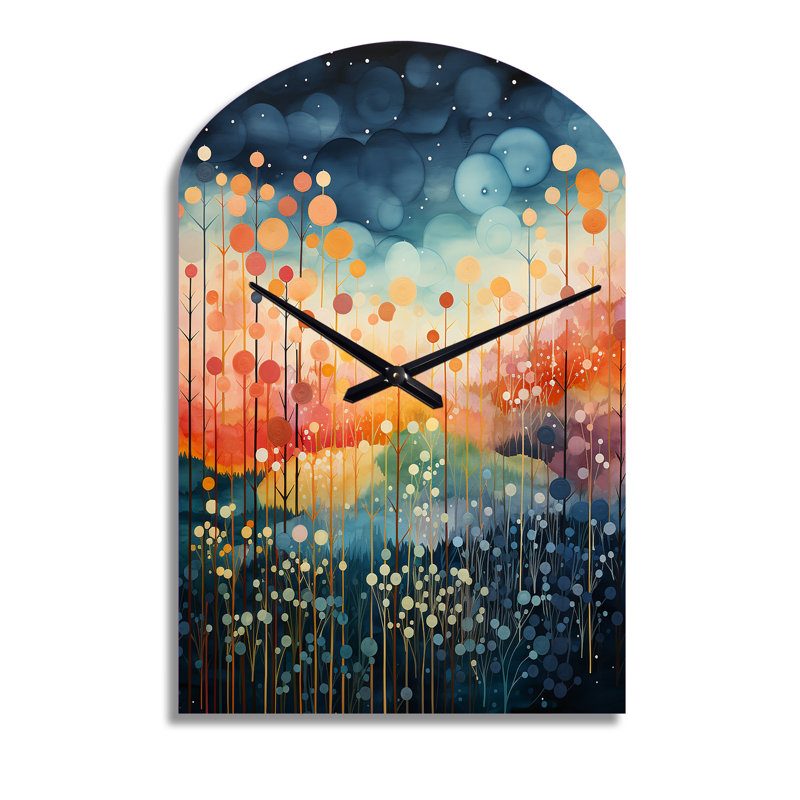 Horloge murale moderne en forme de Mid-Century, Moyenne