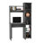 Versalles Writing Desk, Modern Studio or Office Desk, Two Superior Shelves, And Five Side Open Shleves For Books Organization-1970955630