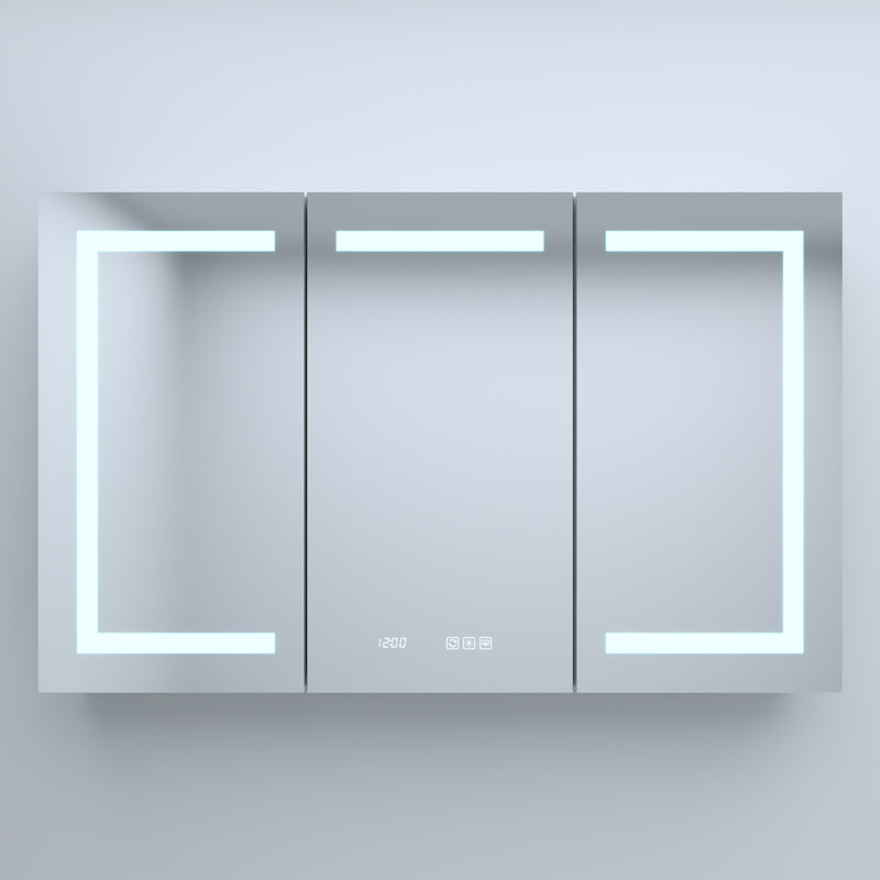 Miroir à DEL en aluminium de luxe pour usage domestique moderne