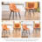 Emsley Faux Leather Upholstered Dining Chair Armless Side Chair with Metal Legs-2018551408
