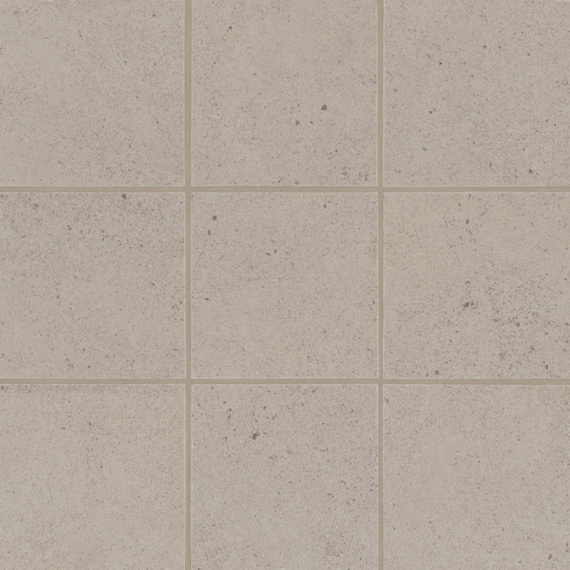 Thaddeus 4" x 4" Porcelain Mosaic Tile, Taupe