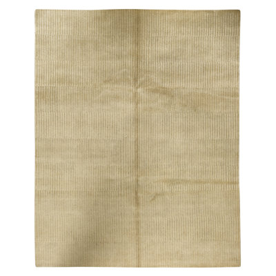 Hand Knotted Wool Area Rug in Powder
