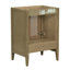 Meuble-lavabo, armoire en rotin avec portes et tiroir, armoire à cadre en bois, armoire d'appoint