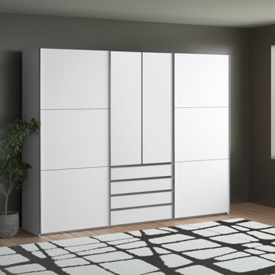 Advait 4 Door Manufactured Wood Wardrobe