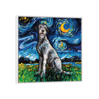 « Irish Wolfhound Night » par aja Trèves, reproduction d’art