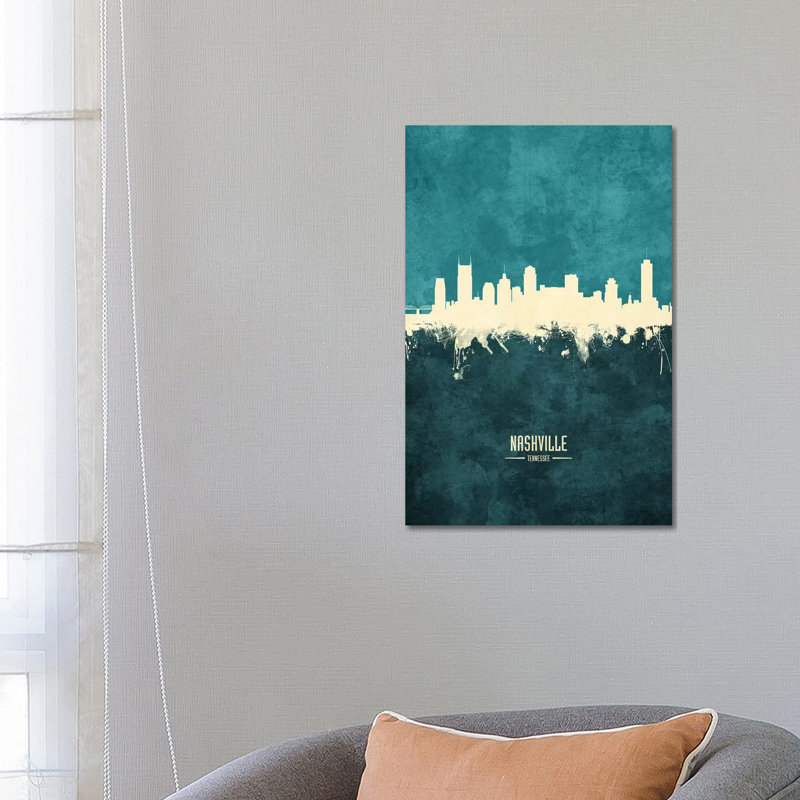Nashville Tennessee Skyline by Michael Tompsett - Wrapped Canvas Print, 66.04 cm H x 45.72 cm W x 3.175 cm D
