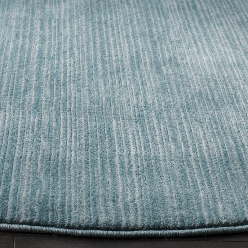 Mcevoy Aqua Area Rug, Round 11'