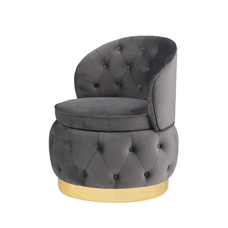 Fauteuil pivotant à 360 degrés en velours