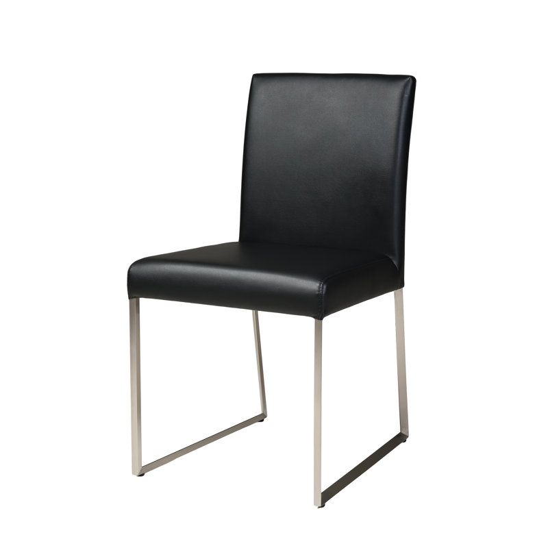 Chaise d'appoint rembourrée Tate, Noir
