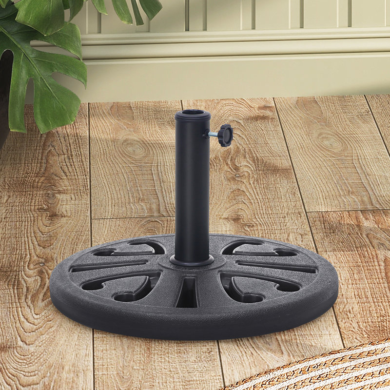 33 lb Base de parasol de patio robuste en noir