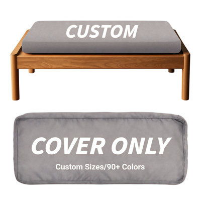 8''H Custom Size Cushion Cover, Replaceable Bench Cushion/Chair Cushion Cover