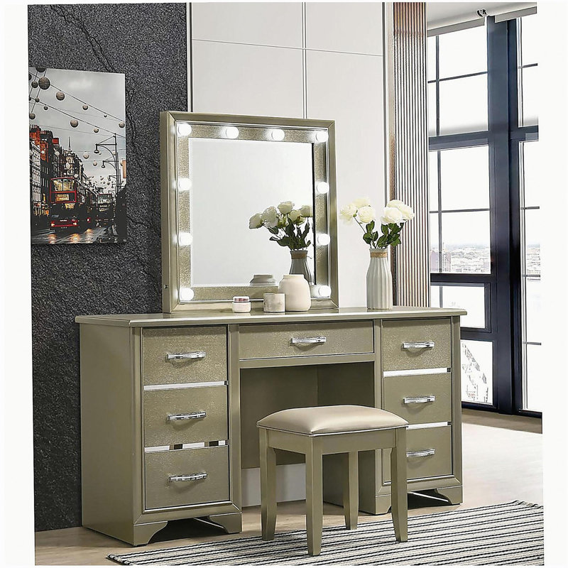 Tabouret de bar rembourré, Taupe, Taupe