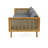 Outdoor Teak Patio Daybed with Cushions-1499128684