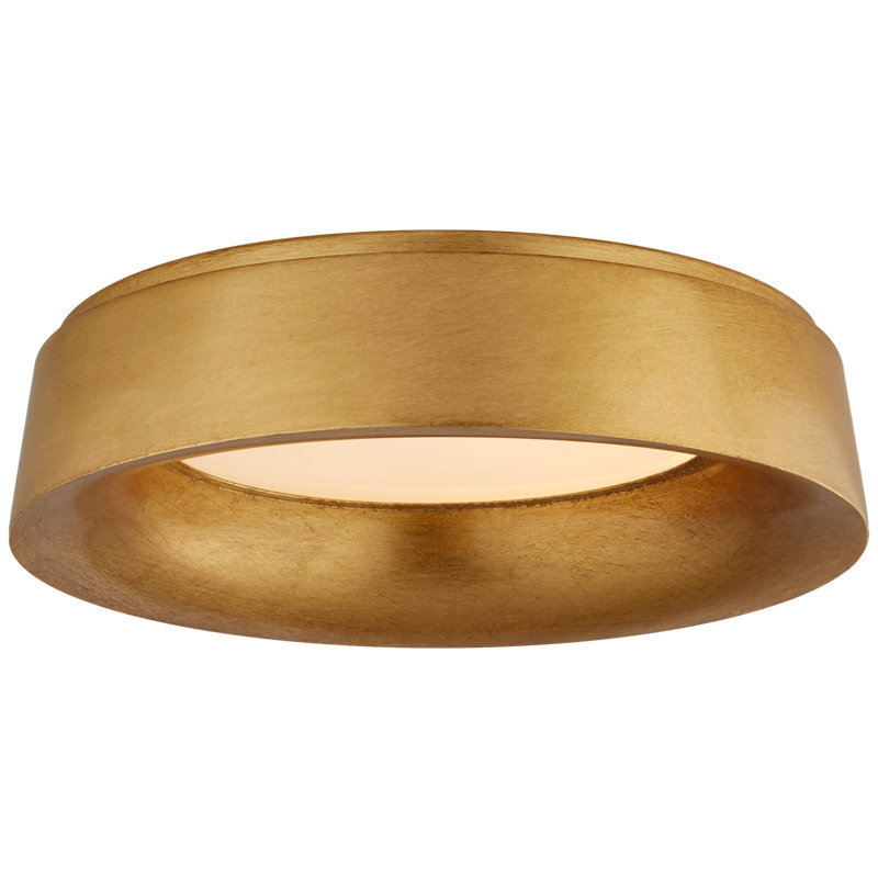 Barbara Barry Halo Flush Mount, Gild, 4.25" H x 11.25" W x 11.25" D