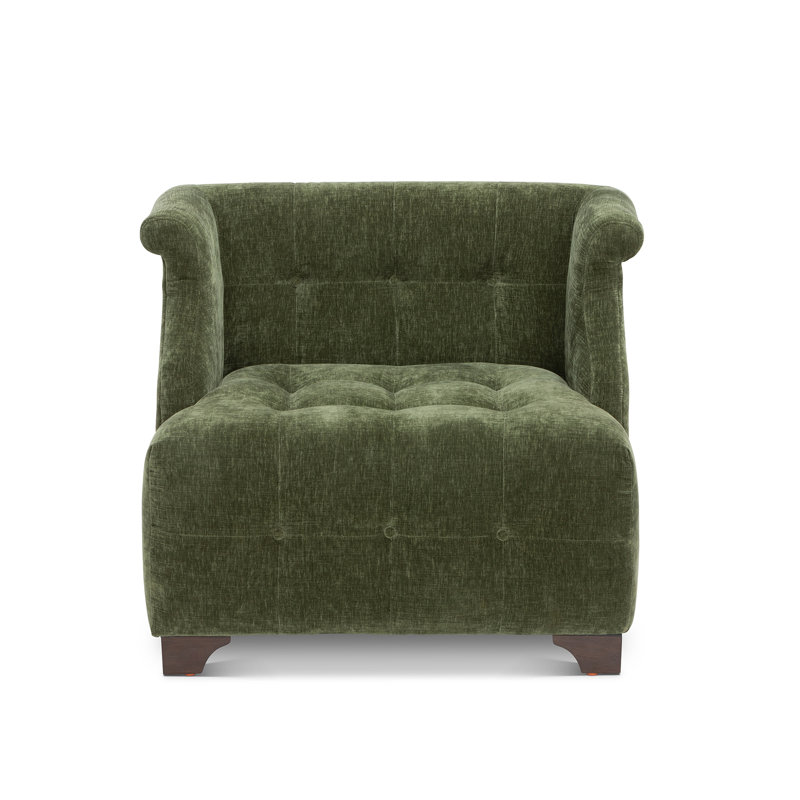 Scroll Arm Occasional Chair, Mocha, Moss