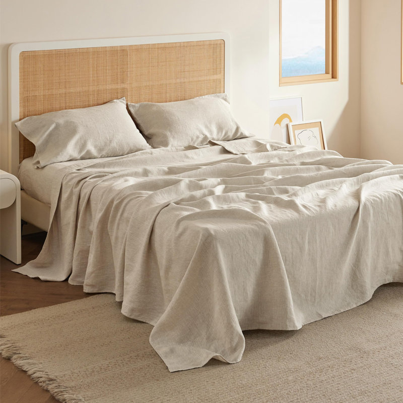 Draps en mélange de coton et lin Essential Essentials pour toutes les saisons, Lin lin