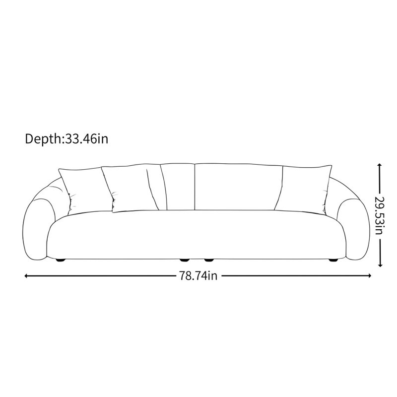 French Retro Pink Living Room Sofa