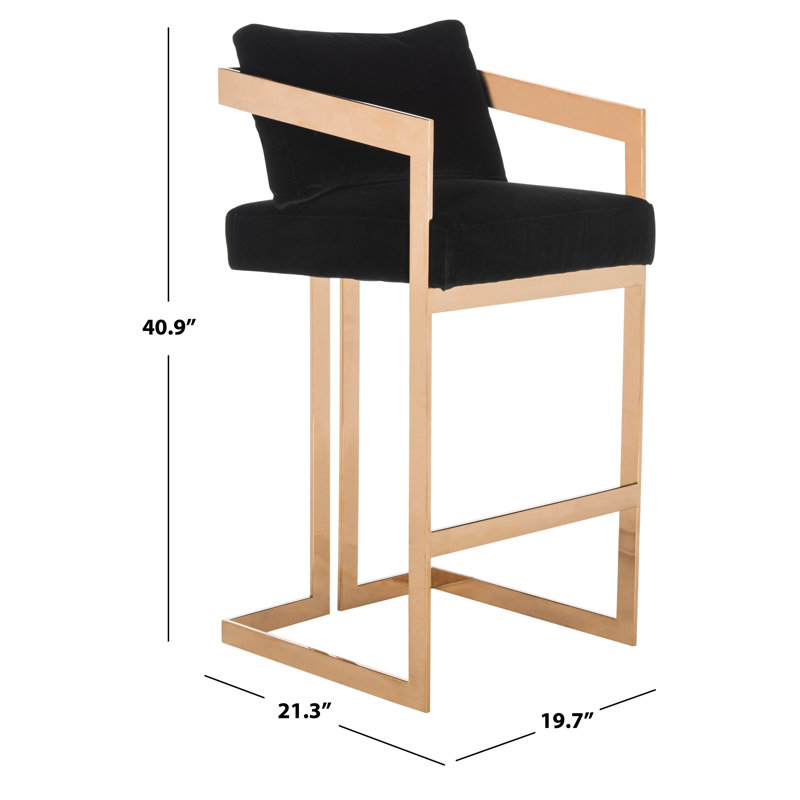 Upholstered Stool, Black