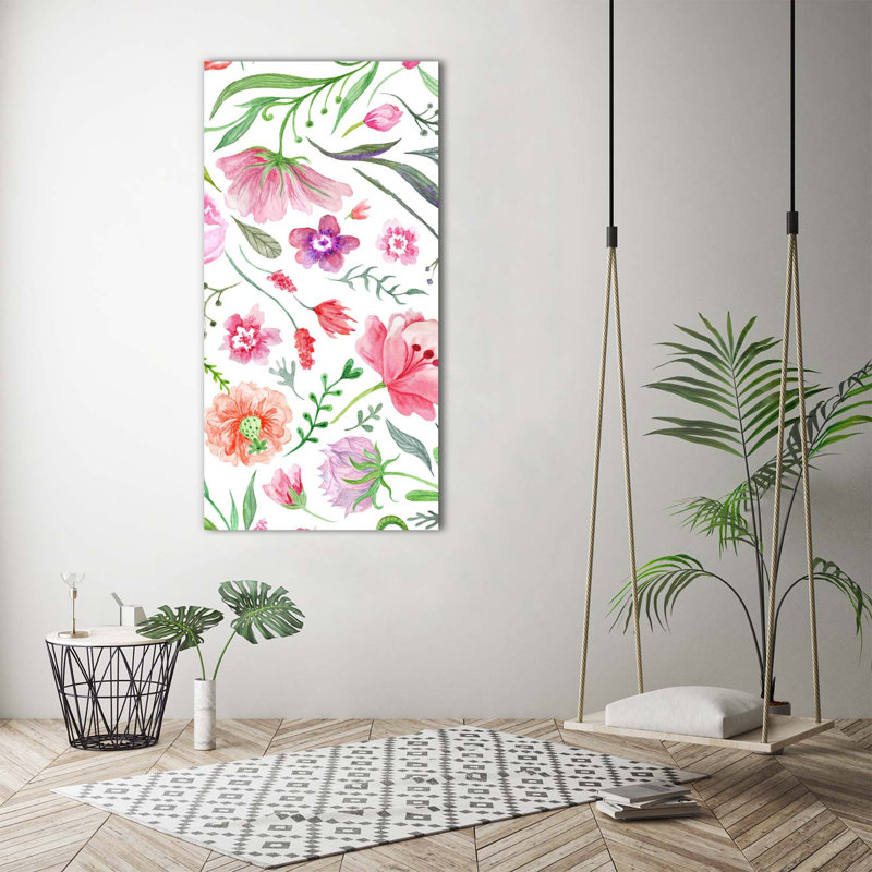 Field Flowers - Wrapped Canvas Print, 140cm H x 70cm W