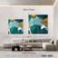 Filigrane Avery bleu sarcelle carré II-109140999
