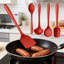 Ensemble d'ustensiles de cuisine en silicone 8 pièces, outils de cuisson résistants à la chaleur avec noyau en acier inoxydable pour batterie de cuisine antiadhésive, va au lave-vaisselle-124851464