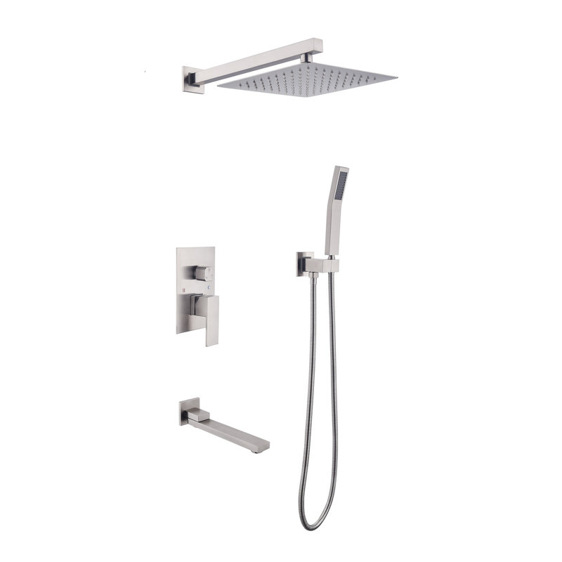 All-In-One Kit with Rough in-Valve, Brushed Nickel