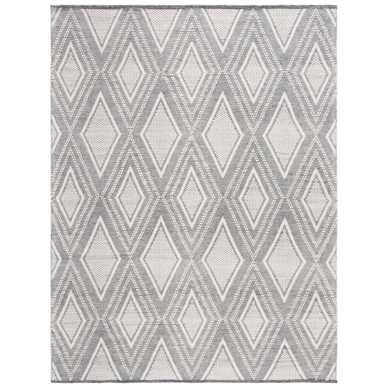 Dessiree Hand Woven Wool And Cotton Geometric Rug, Rectangle 8' x 10'