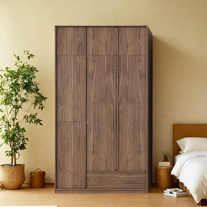 Armoire classique classique noyer noir, H 94,49 po x l 53,15 po x P 23,62 po