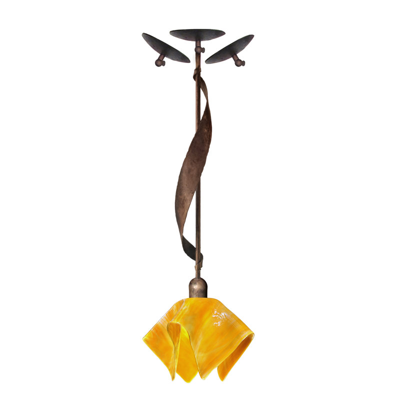 Luminaire suspendu Sapin, Brun avec décorations brunes, Ambre
