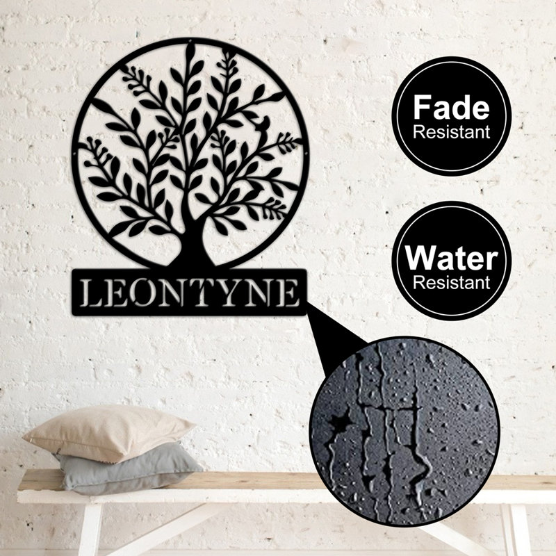 Caitria Water Resistant Steel Plants & Flowers Wall Decor