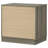 2-Drawer Nightstand Bedside Table Grey Oak
