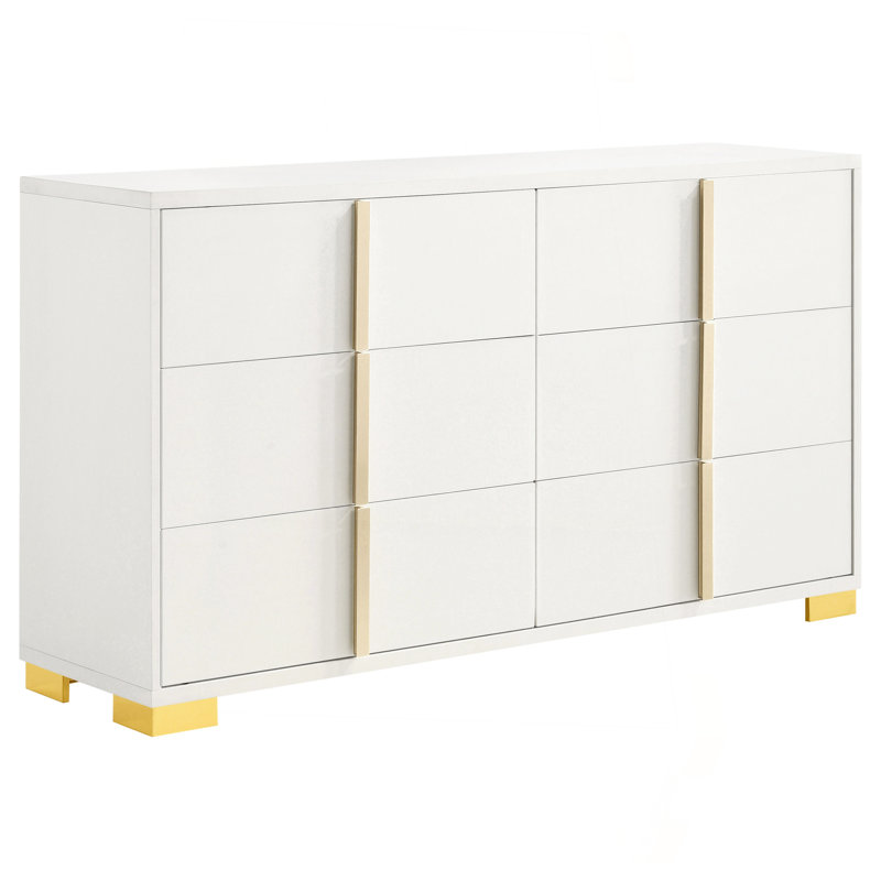 Commode 6 tiroirs Medici, Blanc