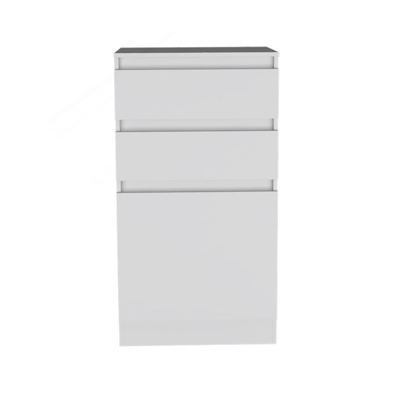 Commode H 43 po, armoire à bijoux, miroir, armoire à porte simple, deux tiroirs, blanc, Blanc