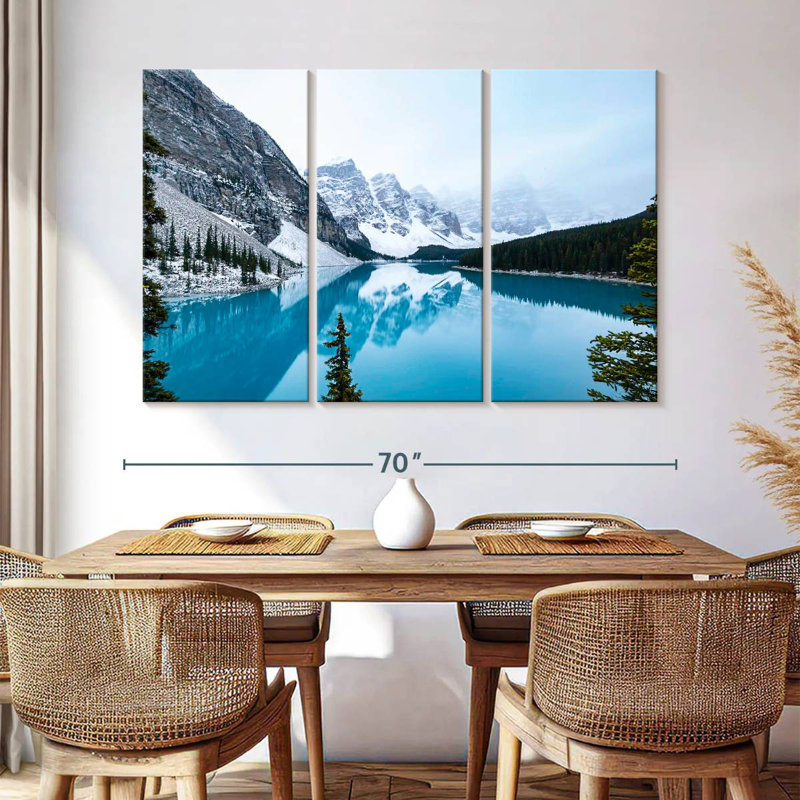 Alvord Moraine White Winter, 42" H x 65" W