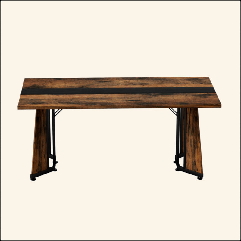 70.9"Rectangular Large Dining Table, Waterproof Large Desk For 8 People, Deluxe Family Dining Table With Adjustable Legs For Kitchen,Living Room,Office