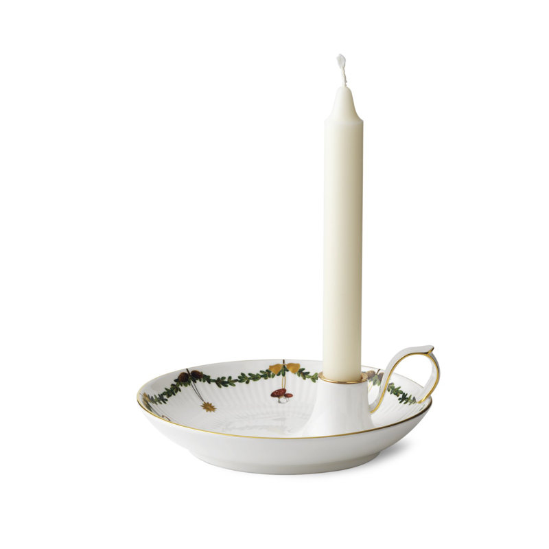 Star Fluted Christmas Porcelain Dish