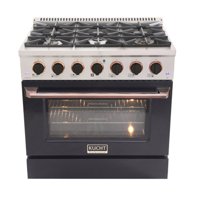 36"" 5.2 cu. ft. Freestanding Duel Fuel with Convection Oven -  Kucht, KDF362-K-ROSE
