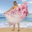 Serviette de plage surdimensionnée à motif floral aquarelle rose pâle, serviette de bain douce et absorbante pour la plage, la piscine, la salle de bain, les voyages, la salle de sport et le camping, 152 x 203 cm