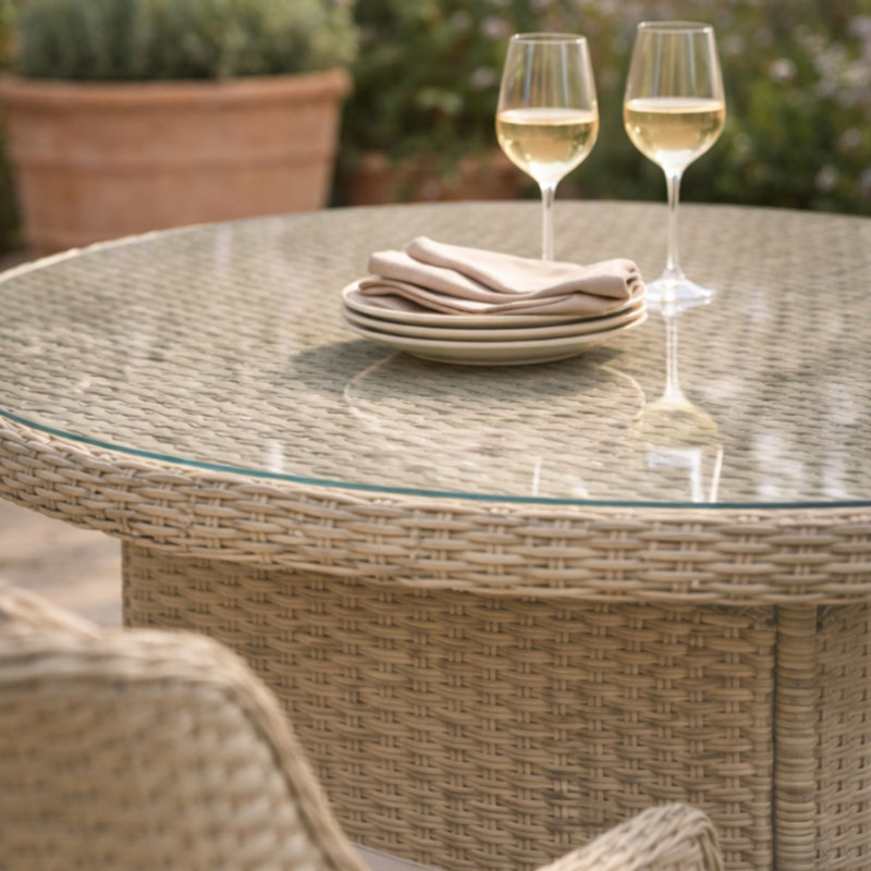 4 - Person Patio Dining Set with Round Table , Cushions Included